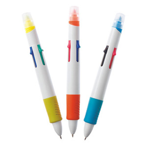 カラフル4色ボールペン蛍光マーカーペン