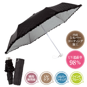 クラッシーローズ・晴雨兼用折りたたみ傘